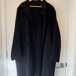 Black Men’s Long Wool Coat